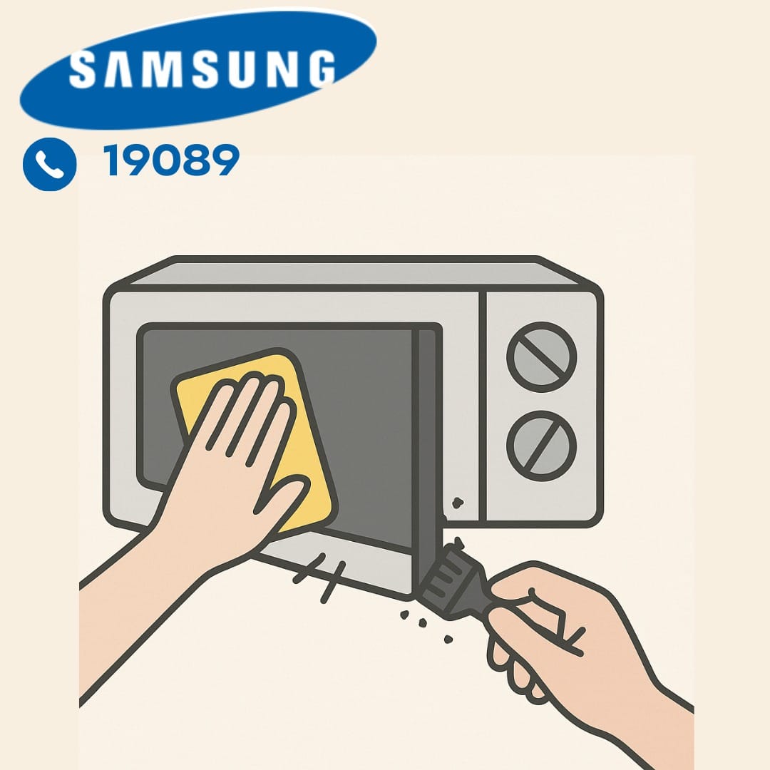 العناية بالباب والجلدة المطاطية لميكروويف سامسونج