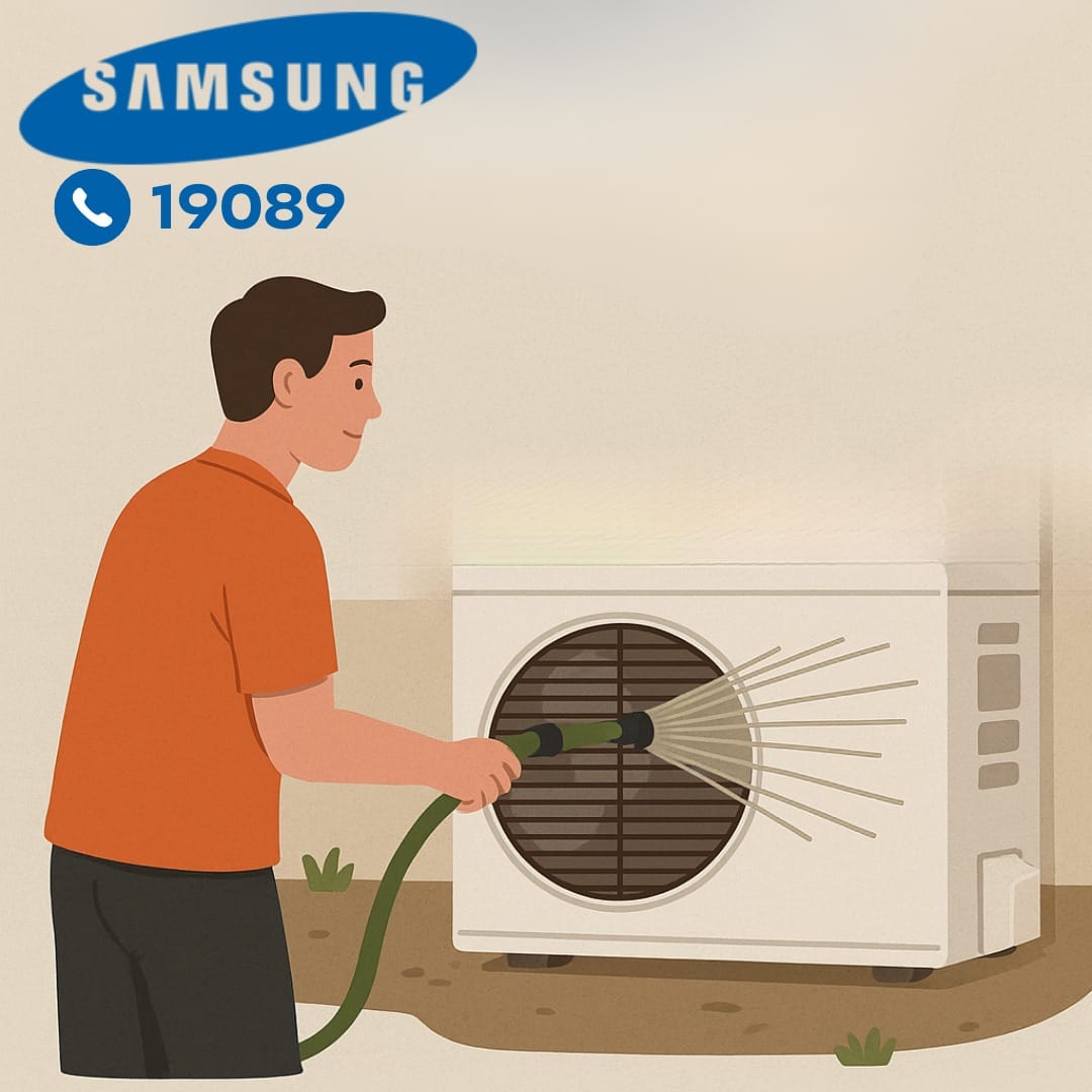 تنظيف الوحدة الخارجية بتكييف سامسونج