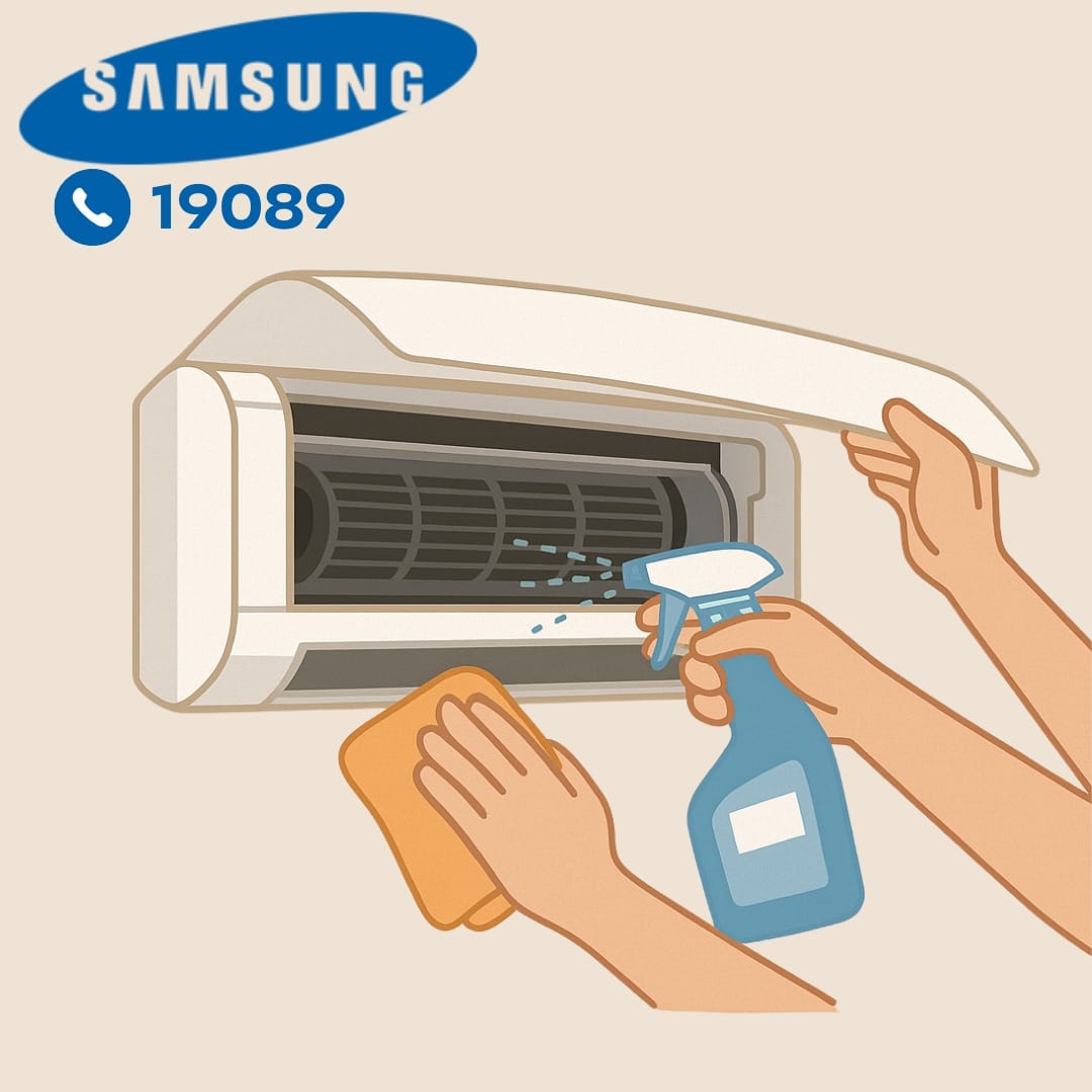 تنظيف مروحة الوحدة الداخلية بتكييف سامسونج