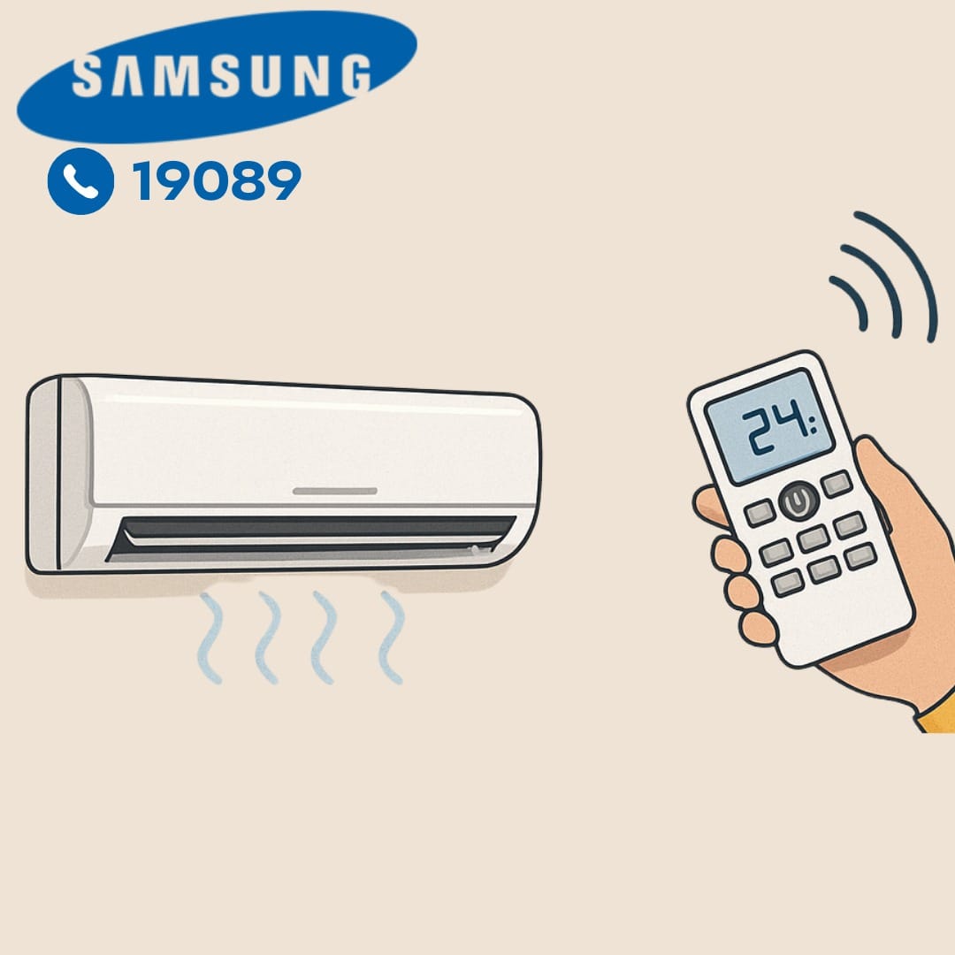 فحص الصوت ودرجة التبريد بتكييف سامسونج