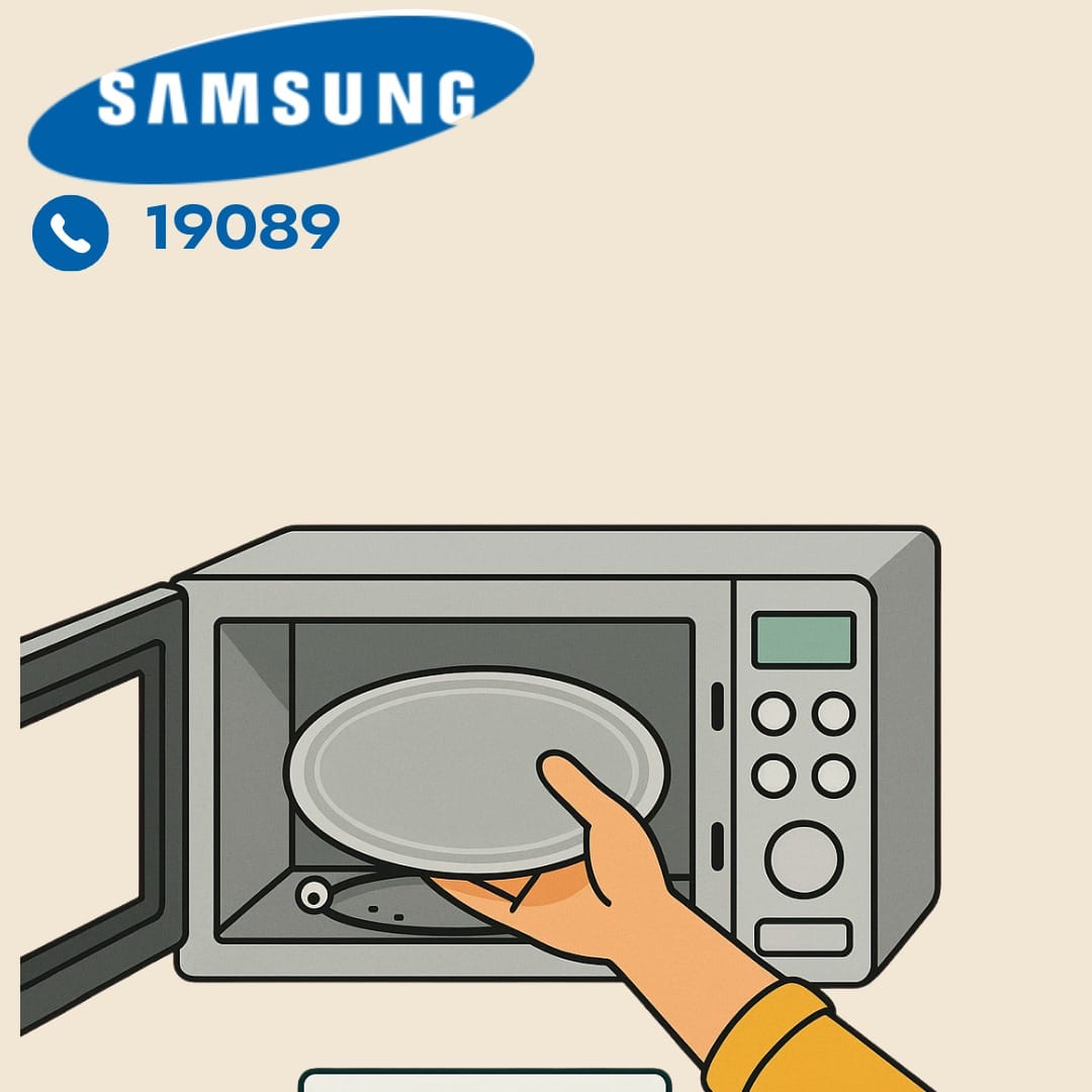 فحص الطبق الدوار والعجلات بميكروويف سامسونج